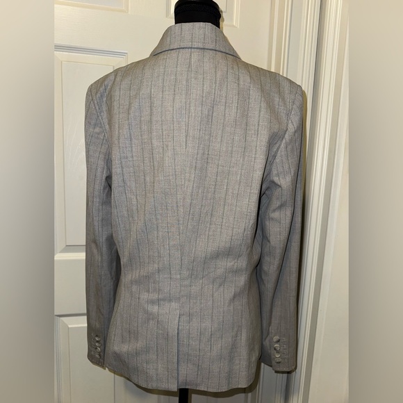 The Limited Light Gray/Pink Pinstripe Blazer - Picture 14 of 15
